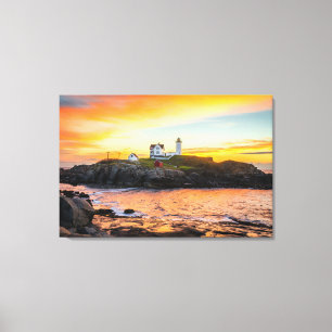 Lighthouses   Nubble Lighthouse Maine Canvas Print