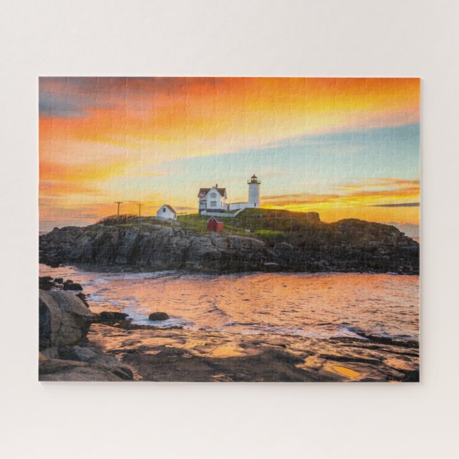 Lighthouses | Nubble Lighthouse Maine Jigsaw Puzzle (Horizontal)
