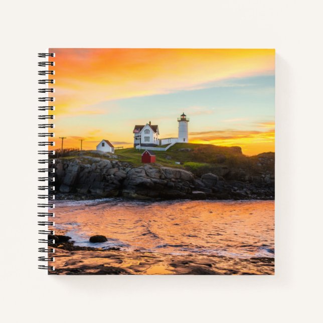 Lighthouses | Nubble Lighthouse Maine Notebook (Front)
