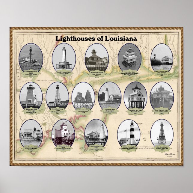 Lighthouses of Louisiana Poster (Front)