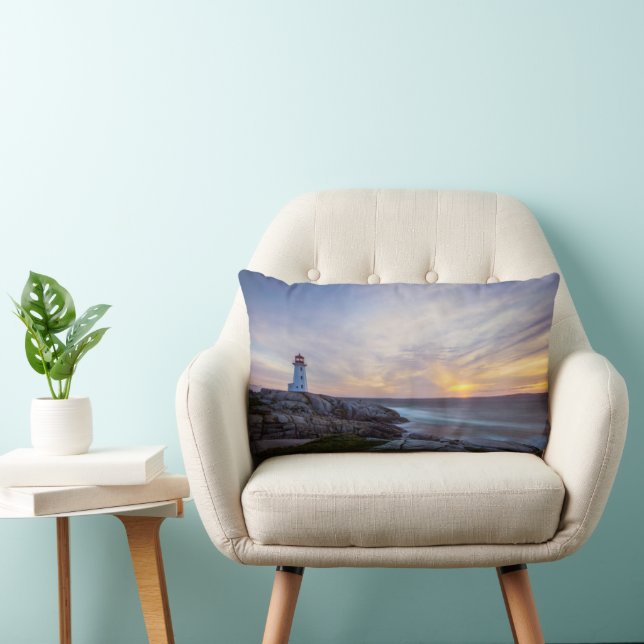 Lighthouses | Peggy's Cove Lighthouse Nova Scotia Lumbar Cushion (Chair)