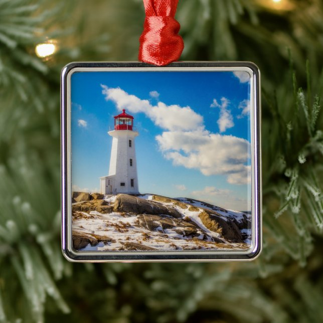 Lighthouses | Peggy's Cove Nova Scotia Metal Tree Decoration (Tree)