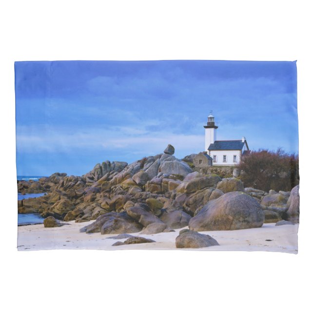 Lighthouses | Phare de Pontusval France Finistere Pillowcase (Front)