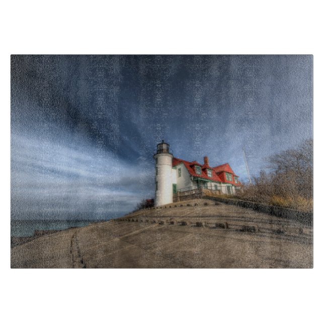 Lighthouses | Point Betsie Lake Michigan Cutting Board (Front)