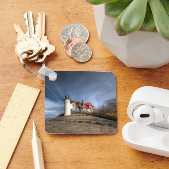 Lighthouses | Point Betsie Lake Michigan Key Ring (Desk)