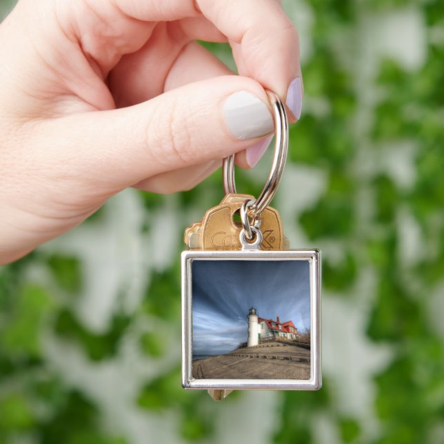 Lighthouses | Point Betsie Lake Michigan Key Ring (Hand)