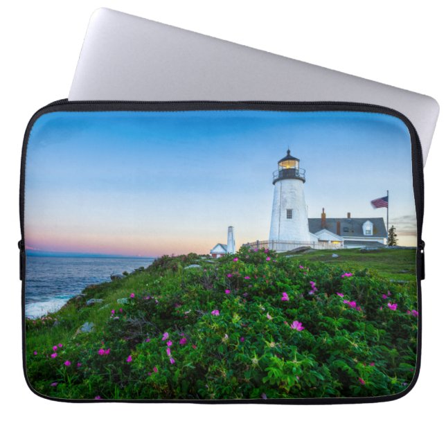 Lighthouses | Point Lighthouse Bristol  Maine Laptop Sleeve (Front)