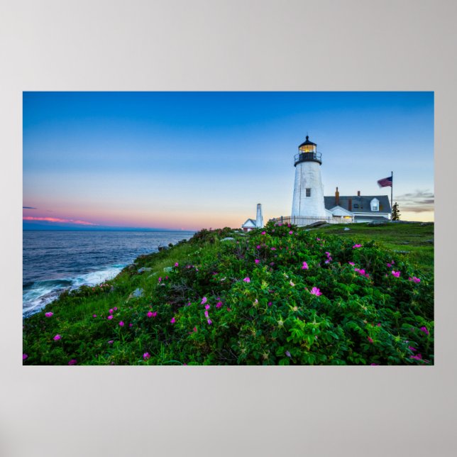 Lighthouses | Point Lighthouse Bristol  Maine Poster (Front)