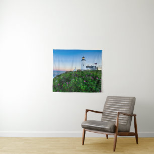 Lighthouses   Point Lighthouse Bristol  Maine Tapestry