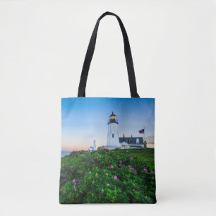 Lighthouses   Point Lighthouse Bristol  Maine Tote Bag