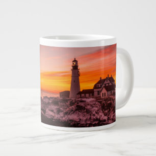 Lighthouses Portland Head Cape Elizabeth Maine Large Coffee Mug