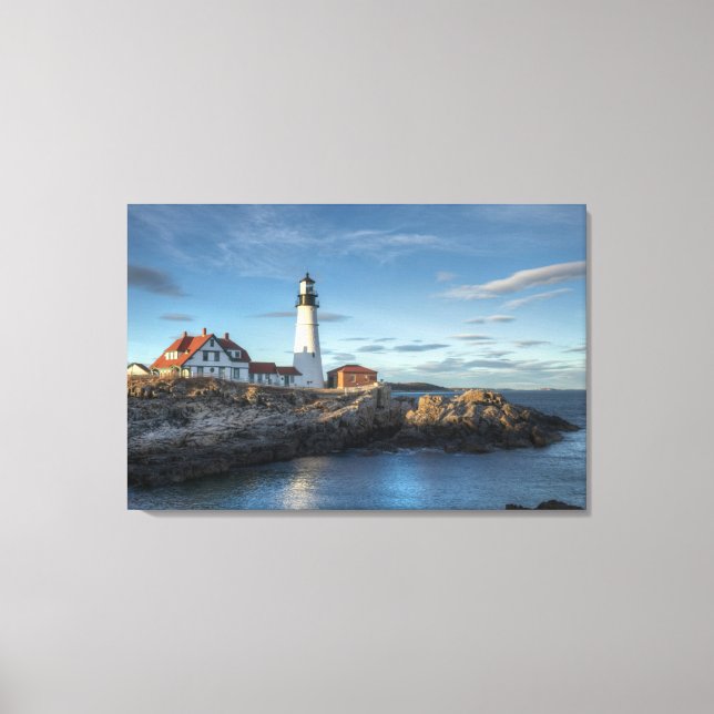 Lighthouses | Portland Head Light Lighthouse Canvas Print (Front)