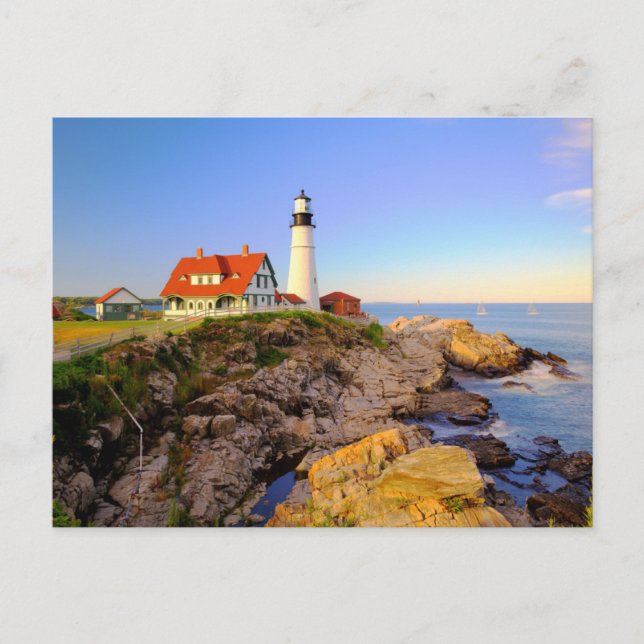 Lighthouses | Rockport Lighthouse Maine Postcard (Front)