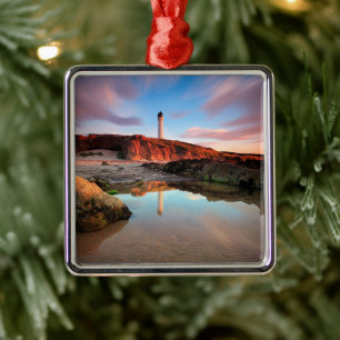 Lighthouses Sea-Light Lossiemouth Scotland Metal Tree Decoration