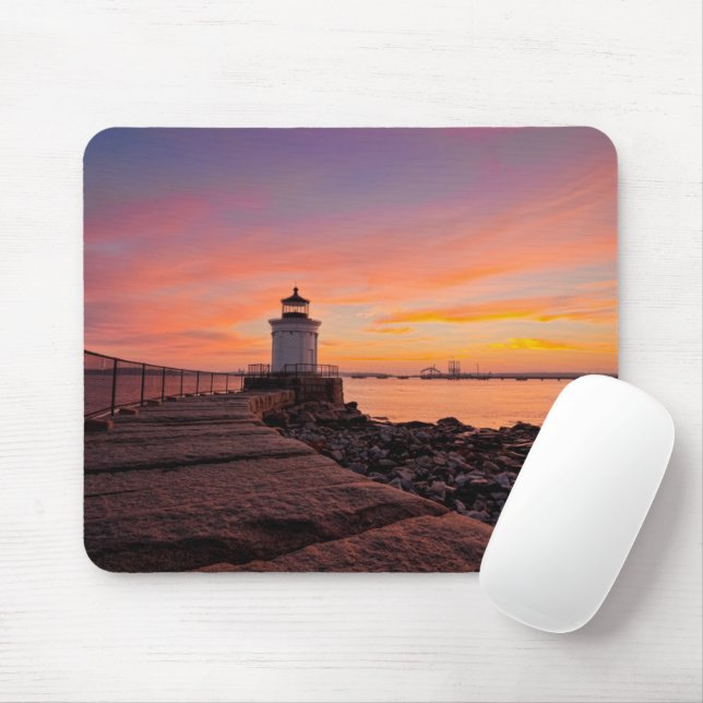 Lighthouses | South Portland, Maine Mouse Pad (With Mouse)