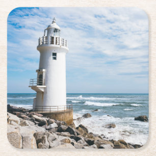 Lighthouses Toyohashi City Lighthouse Square Paper Coaster