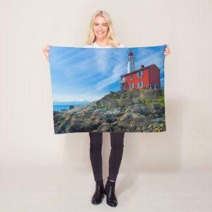 Lighthouses Victoria Harbour Vancouver Island Fleece Blanket
