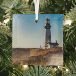 Lighthouses Yaquina Head Lighthouse Oregon Glass Tree Decoration
