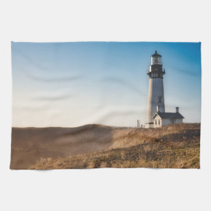 Lighthouses Yaquina Head Lighthouse Oregon Tea Towel