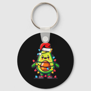 Lighting Avocado Ugly Christmas Sweater Guacamole Key Ring