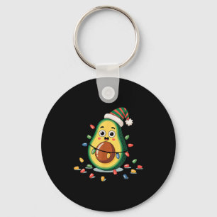 Lighting Avocado Ugly Christmas Sweater Guacamole Key Ring