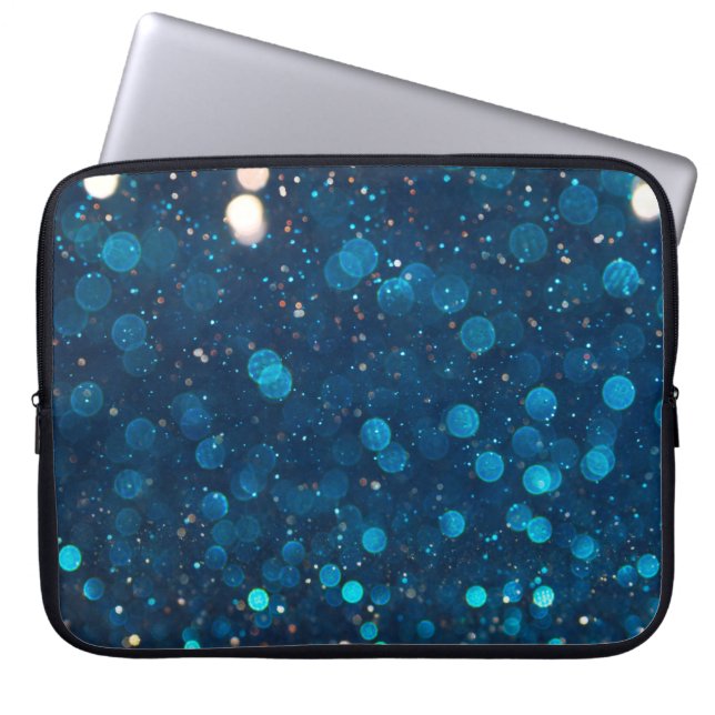 Lighting bokeh background laptop sleeve (Front)