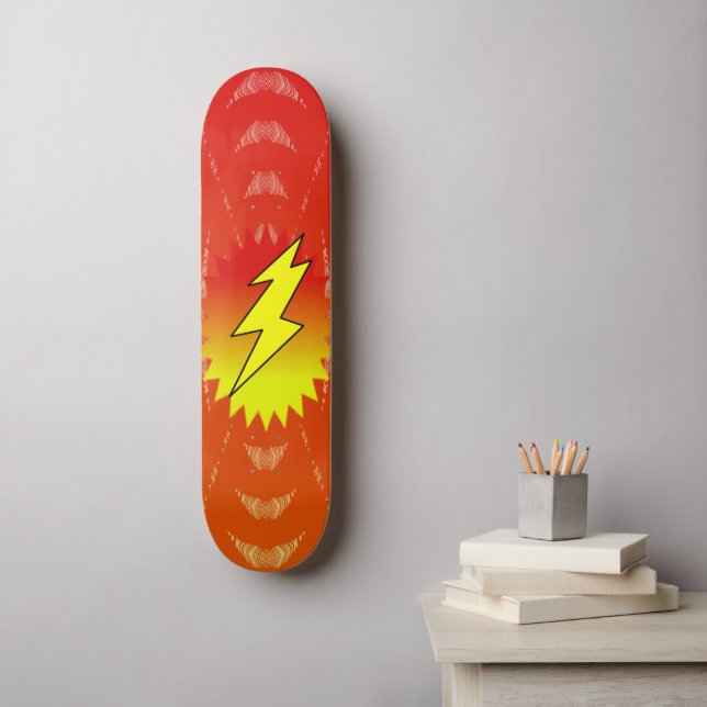 lighting bolt skateboard (Wall Art)