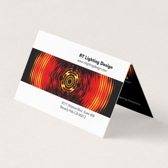 Lighting Designer Folded Business Card (Front)