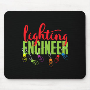 Lighting Engineer Christmas Shirt For Men Funny Ho Mouse Pad