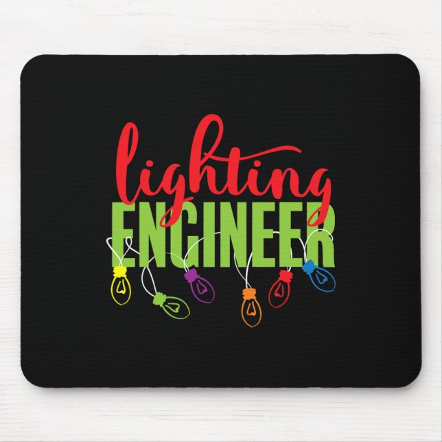 Lighting Engineer Christmas Shirt For Men Funny Ho Mouse Pad (Front)