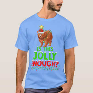 Lighting Is This Jolly Enough Grizzly Bear Christm T-Shirt