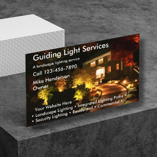 Lighting Landscaping Business Cards
