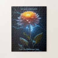 Lighting Radiant Neon Glow Flower Art