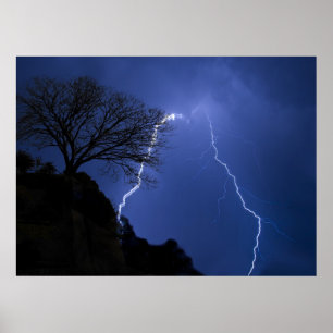 lighting - stormy night poster