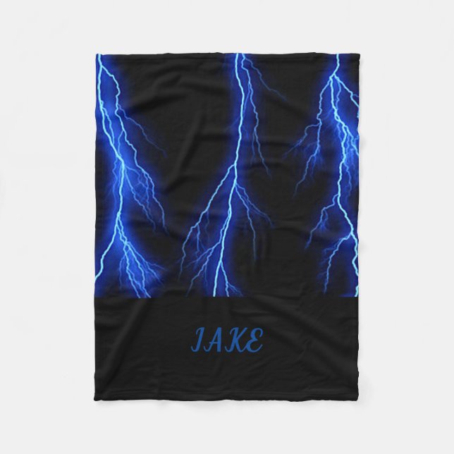 Lighting strike fleece blanket. blanket (Front)