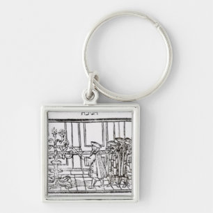 Lighting the Menorah Key Ring