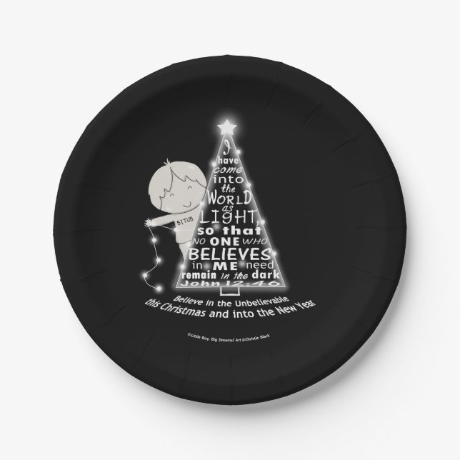 Lighting the Tree Paper Plate (Front)