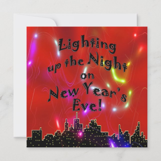 Lighting up New Year's Eve - Party Invitations (Front)