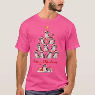Lighting Xmas Matching Santa Border Collie Christm T-Shirt