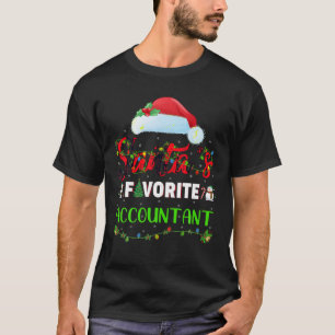 Lighting Xmas Santa s Favourite Accountant Christm T-Shirt