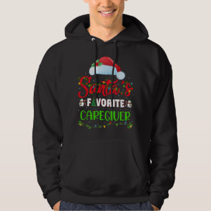 Lighting Xmas Santa's Favourite Caregiver Christma Hoodie