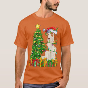 Lighting Xmas Tree Matching Santa Cocker Spaniel C T-Shirt