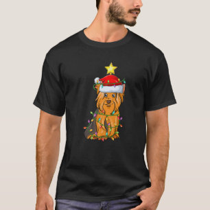 Lighting Xmas Tree Matching Yorkshire Terrier Chri T-Shirt