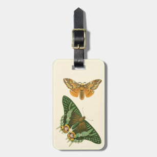 Lightly Bordered Butterfly Painting Luggage Tag