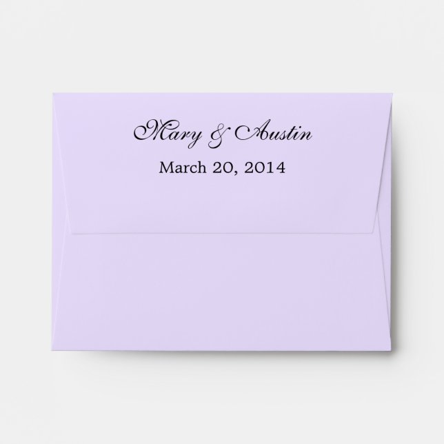 Lightly Lavendar A2 Envelopes (Back (Top Flap))