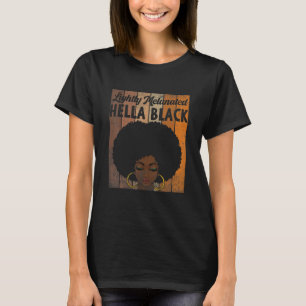 Lightly Melanated Hella Leopard Rainbow Melanin Bl T-Shirt