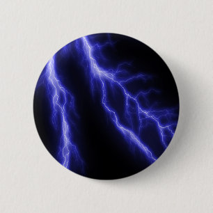 lightning 6 cm round badge