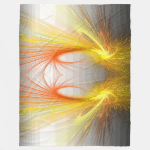 Lightning abstract - fractal  fleece blanket