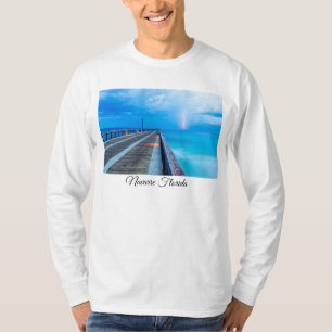 Lightning At Navarre Beach Pier Long Sleeve Shirt
