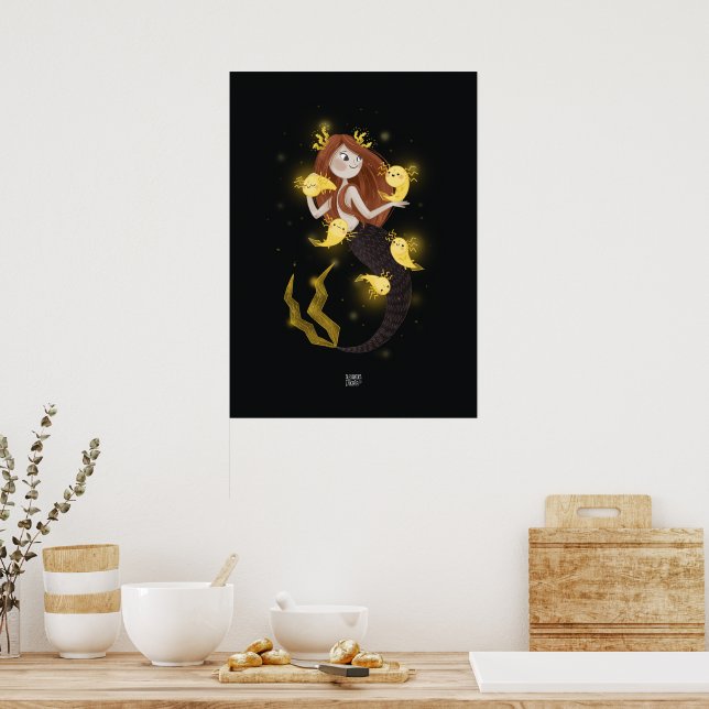 LIGHTNING AXOLOTL by Alexandra Dikaia Poster (Kitchen)